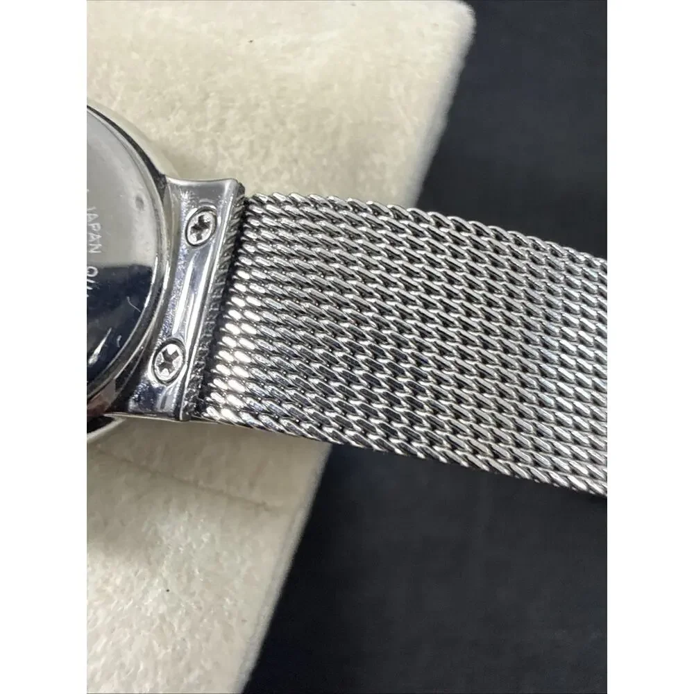 Womens Skagen Denmark Ultra Slim Mother Of Pearl Dial Diamond Accent Minimalist